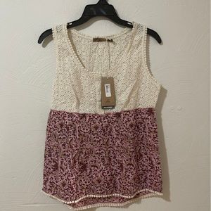 PrAna Crochet Effie Old rose Top